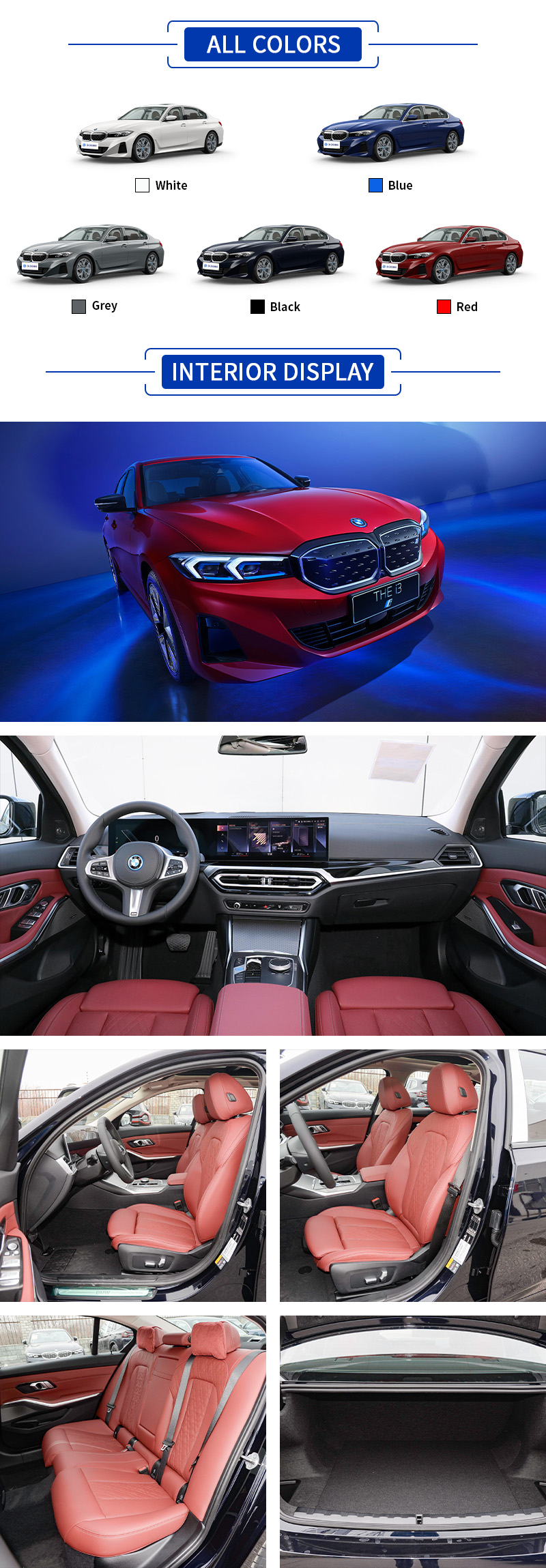 BMW i3 ALL COLORS and INTERIOR DISPLAY