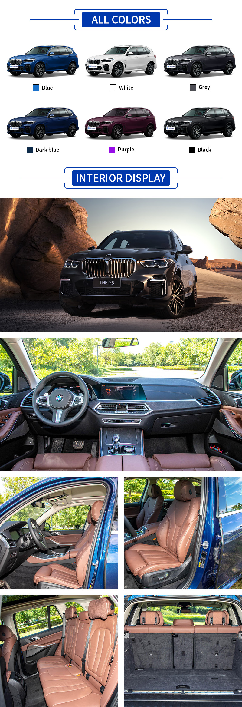 BMW X5 PHEV ALL COLORS and INTERIOR DISPLAY