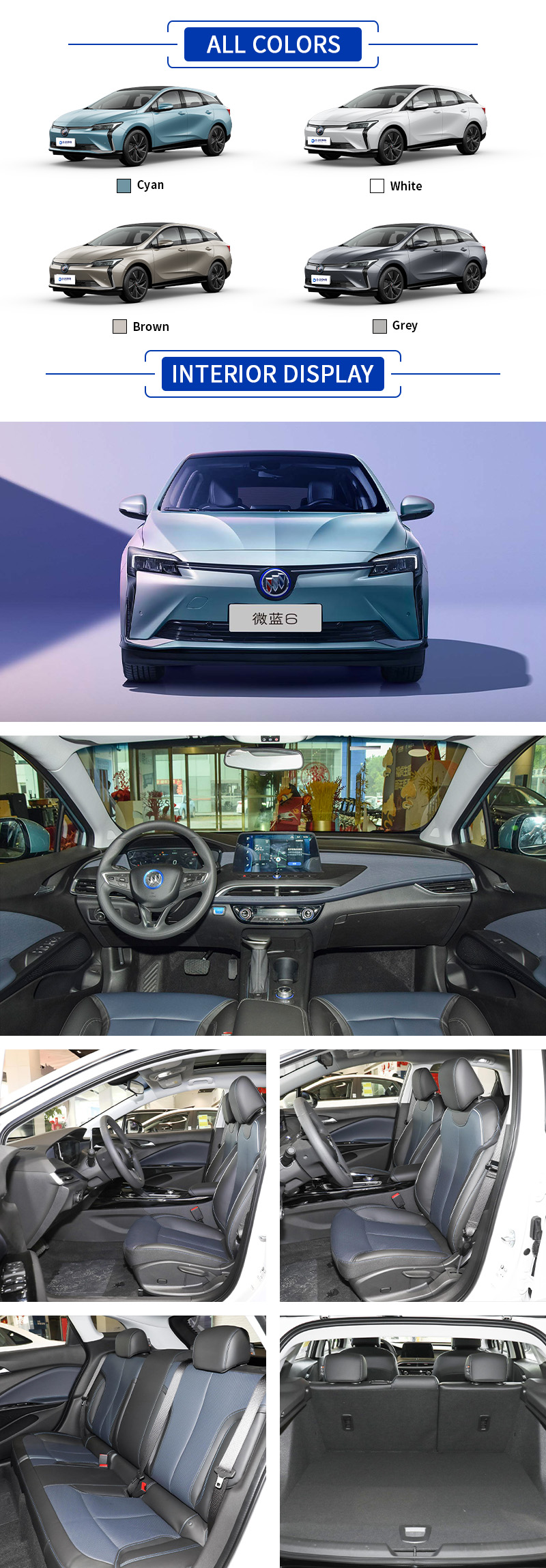 Buick Velite6 EV ALL COLORS and INTERIOR DISPLAY