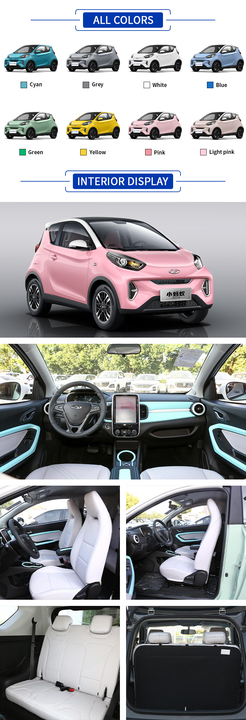 Chery Ants ALL COLORS and INTERIOR DISPLAY