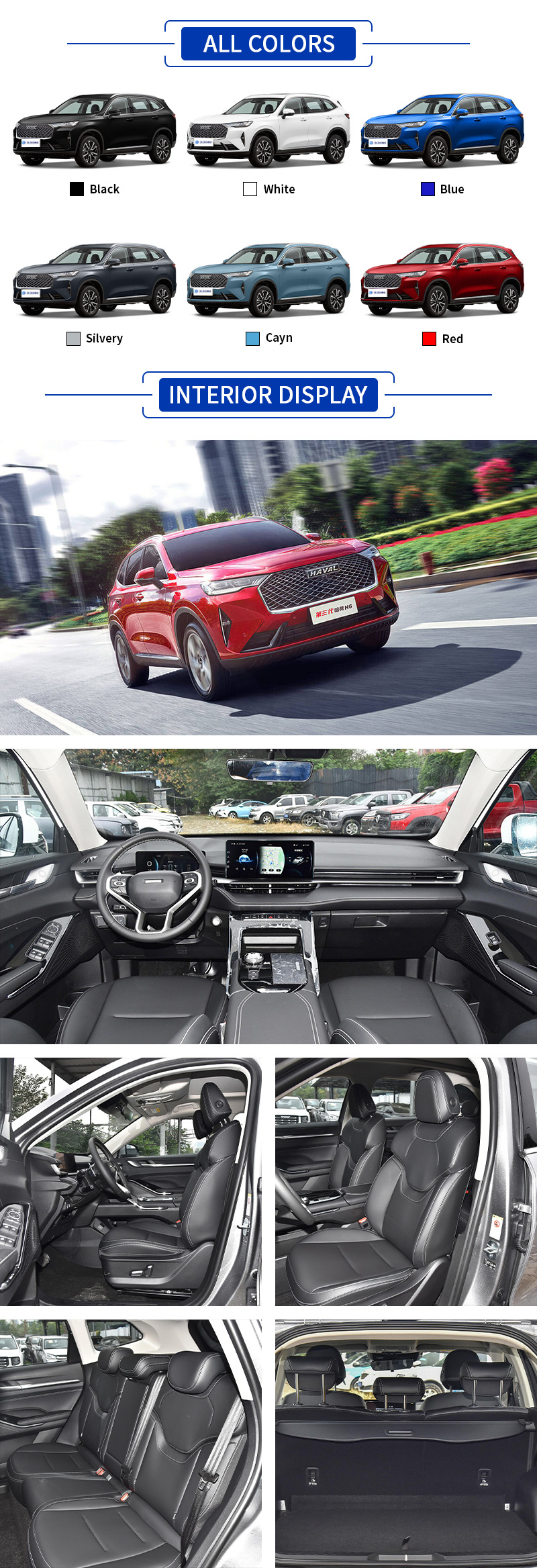 Haval H6 ALL COLORS and INTERIOR DISPLAY