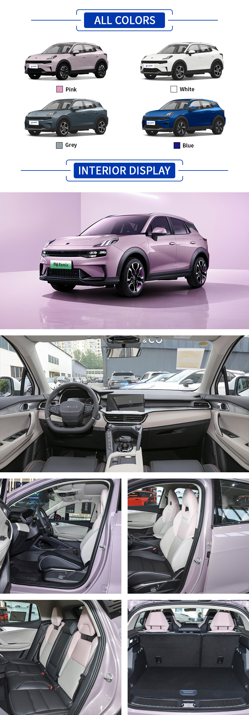 LYNK&CO 06 PHEV ALL COLORS and INTERIOR DISPLAY