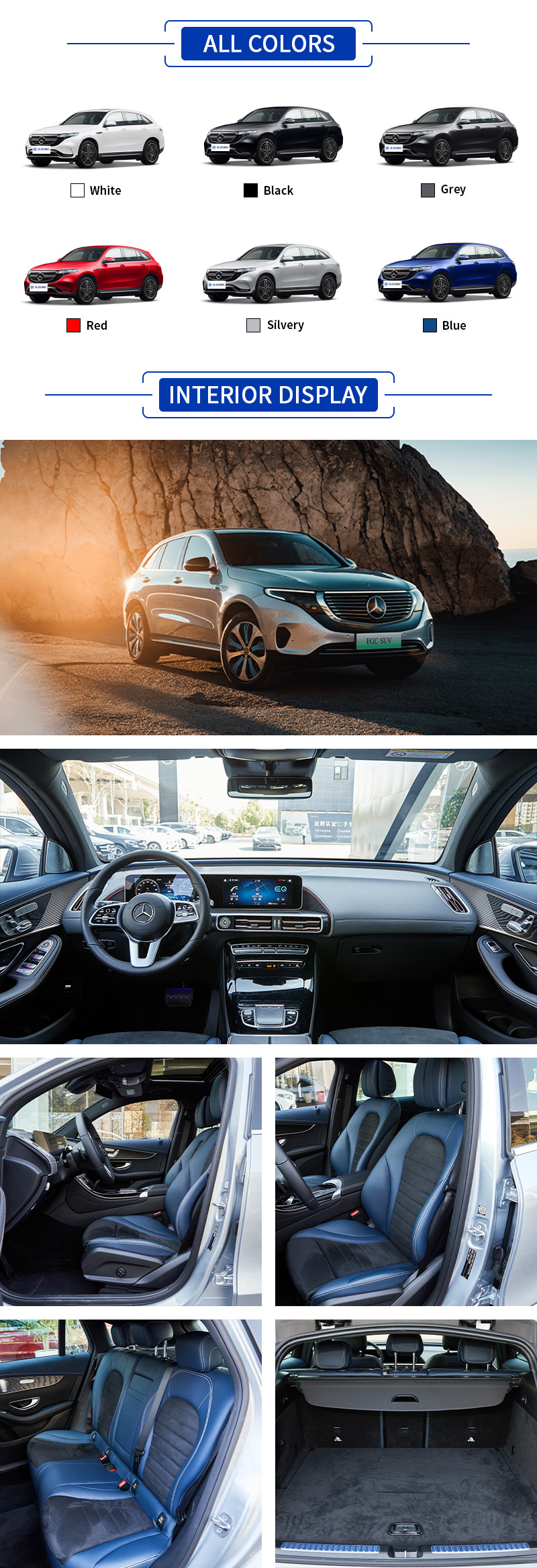 Mercedes-Benz EQC ALL COLORS and INTERIOR DISPLAY