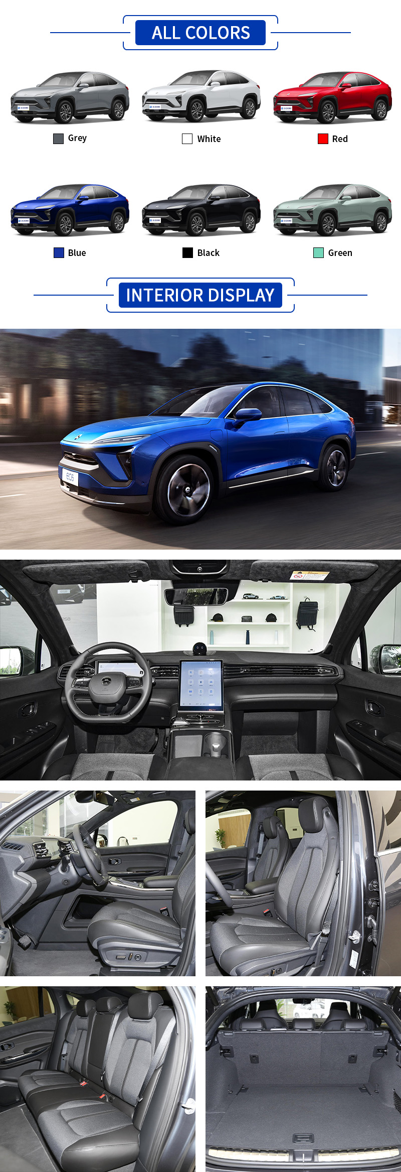 NIO EC6 ALL COLORS and INTERIOR DISPLAY