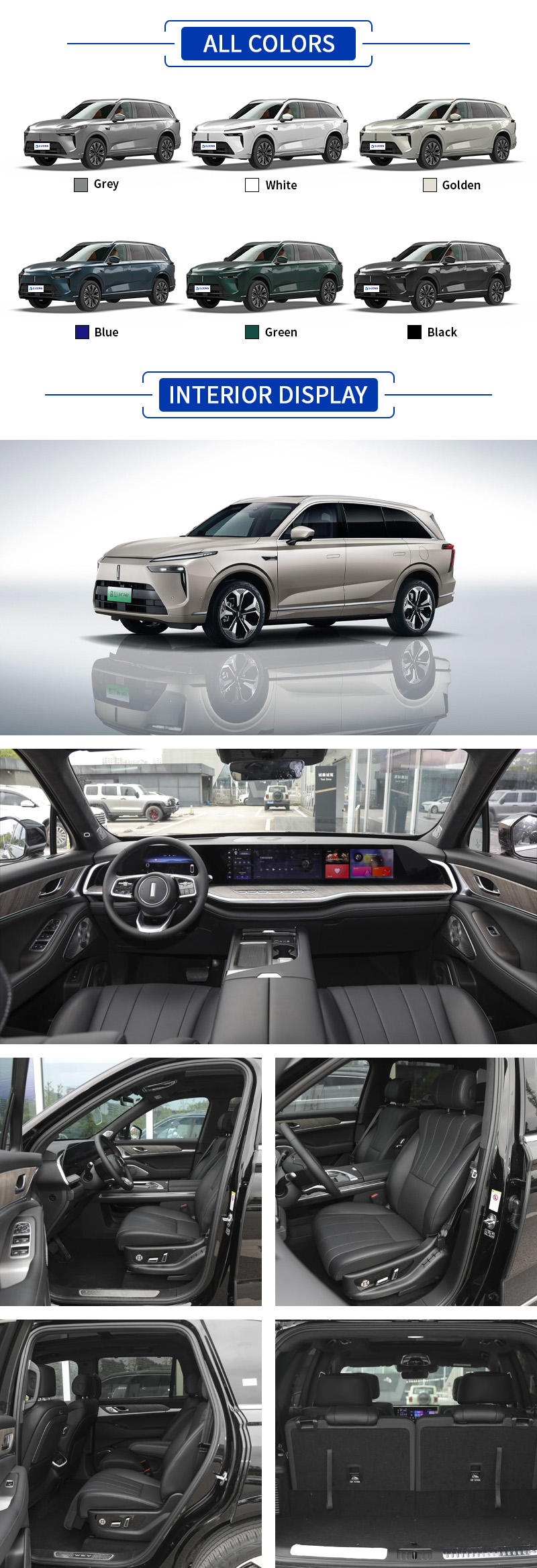 WEY Bluemountain DHT PHEV ALL COLORS and INTERIOR DISPLAY